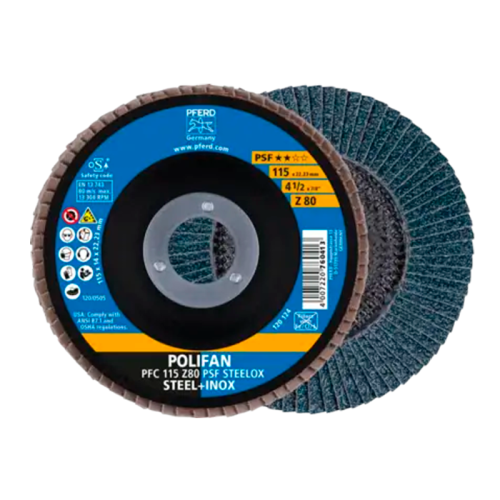 DISCO LAMINADO 4 1/2″ G-80 AC. INOX. PFERD