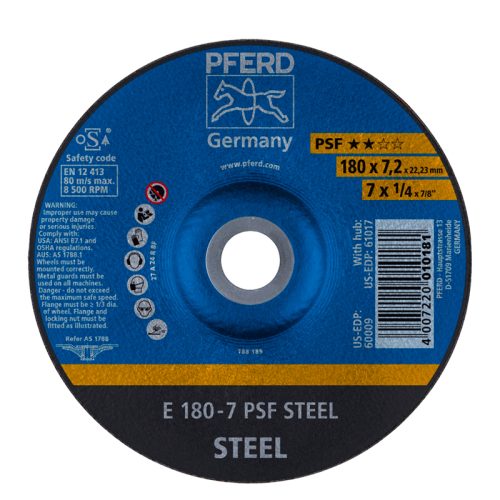 DISCO DESBASTE 7″ X 1/4″ PSF PFERD