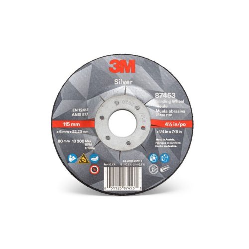 DISCO DESBASTE 4 1/2 X 1/4 X7/8 SILVER 87453 3M